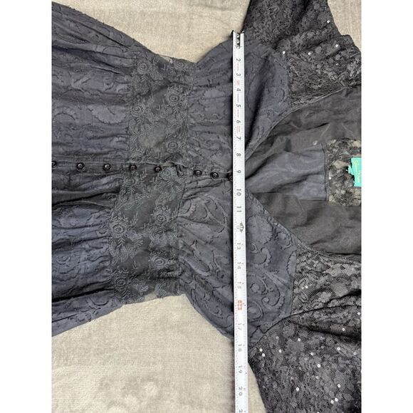 Antica Sartoria BlackโLace Maxi Dress โ Boho Chic Elegance Floral one size - Picture 13 of 16